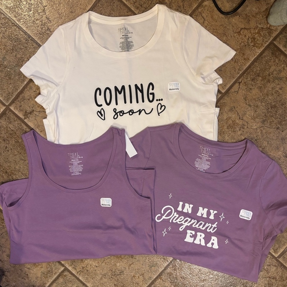 NWT *Bundle of 3* Maternity tops sz L (12/14)
